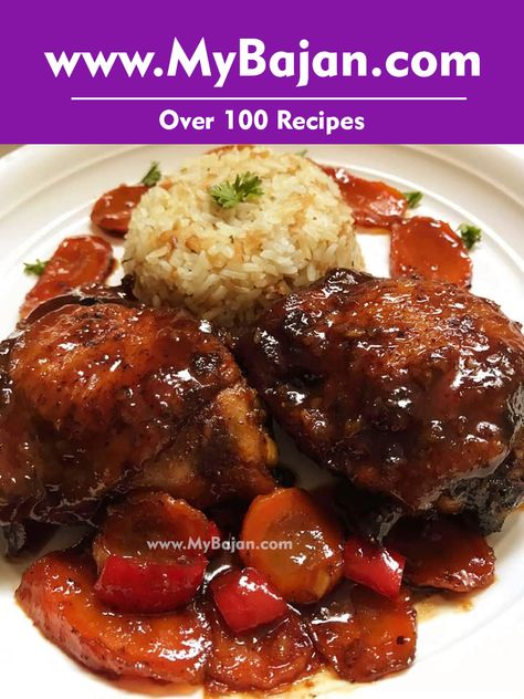 Barbados Recipes, Bajan Recipe, Learning To Cook, Lemon Chicken Recipe, Man Food, How To Cook Rice, Boneless Chicken Breast, Cooking Skills, Boneless Chicken