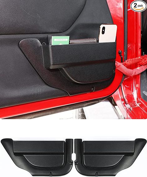 Front Door Storage, Jeep Wrangler Doors, Jeep Doors, Jeep Mods, Jeep Wrangler Accessories, Wrangler Accessories, Door Interior, Box Organizer, Jeep Cars