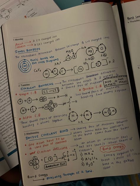 Ionic And Covalent Bonds Notes, Covalent Bonds Notes, Valency Chart Of Elements, Ionic Bonding Notes, Ionic And Covalent Bonds, Covalent Bonds, Gcse Science Revision, Study Snaps, Study Snaps Ideas