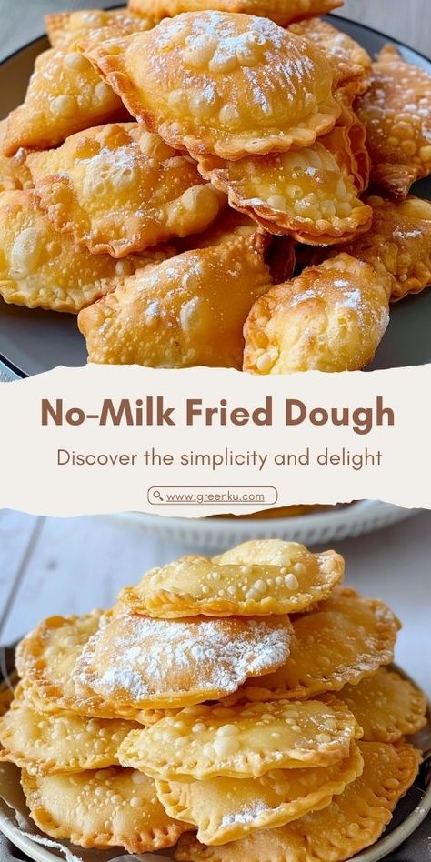 Delicious No-Egg, No-Milk Fried Dough Recipe Ingredients: Dough: 350g (3 cups) flour 150ml hot water 1 teaspoon salt 75ml oil 6 grams baking powder Frying oil Filling: 200g cheese Oregano #No-Milk #Dough Fried Dough Recipe Easy, Fried Dough Recipe, Fried Dough Recipes, Egg Pastry, Diy Hobbies, Quick Treats, Homemade Dough, Fried Dough, Frying Oil