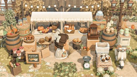 Bee ❀ on Twitter: "Besties what do y’all want from the farmers market? 🥖🥧 #acnh #animalcrossing… " Acnh Outdoor Clothing Shop, Farm Inspo Acnh, Acnh Island Decor, Acnh Island Inspirations Cottagecore, Acnh Bistro Table, Cottagecore Aesthetic Acnh, Acnh Decoration Ideas Outside, Animal Crossing Market Place, Acnh Natural Island