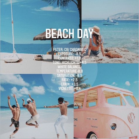 Beach Presets Vsco, Beachy Vsco Filters, Filters For Beach Pictures, Beach Photo Edit Lightroom, Beach Filter Vsco, Beach Filter Lightroom, Vsco Edits Free, Summer Vsco Filters, Vsco Filter Summer