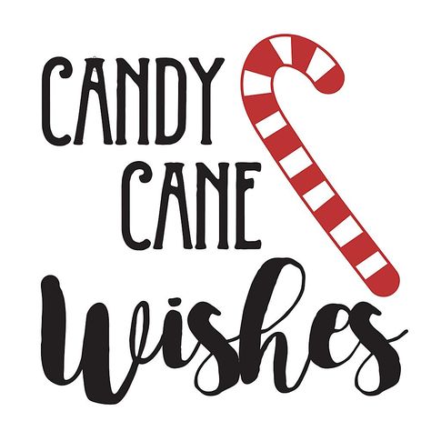 Courtside Market Candy Cane Wishes 24"x24" Decal Wall Art Beautiful, high-quality fabric self-adhesive wall art decal. Easy to apply and remove - leaves behind no sticky residue. Just peel and stick onto the flat surface of your choice. Great for indoor display in any room. Candy Cane Sayings, Candy Cane Quotes, Peppermint Kisses, Kitchen Canvas Art, Laser Christmas, Disney Watercolor, Printable Christmas Decorations, Card Verses, Christmas Sayings