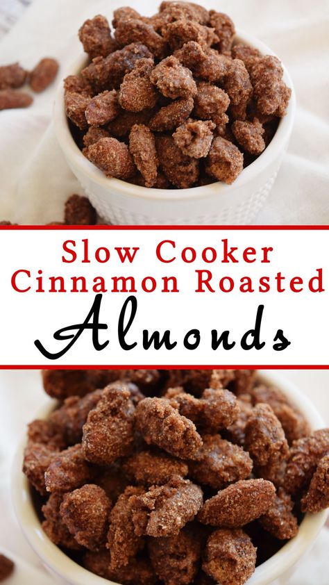 Cinnamon Roasted Almonds, Real Advice, Almonds Recipe, Cinnamon Almonds, Crock Pot Recipes, Think Food, Roasted Almonds, Köstliche Desserts, Food Court