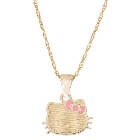 Gold Hello Kitty, Affordable Fine Jewelry, Hello Kitty Gifts, Hello Kitty Jewelry, Hello Kitty Items, Hello Kitty Collection, Cat Pendants, Disney Jewelry, Gold Necklace Women