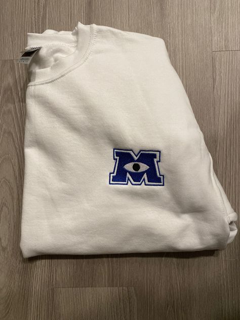 Monsters University Shirt, University Merch, University Clothes, Aesthetic Merch, Disney Crewneck, University Crewneck, Monsters University, Disney Sweatshirts, Embroidered Crewneck