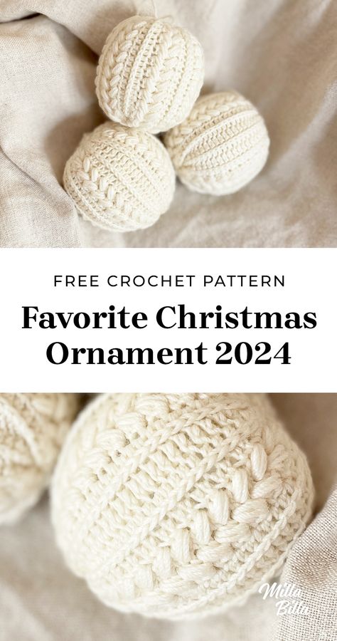 Crochet Ball Ornament Cover, Crochet Bobble Ornament, Crochet Round Ornaments Free Pattern, Amigurumi Ornaments Free Pattern, Free Crochet Christmas Ball Cover Patterns, Crochet Xmas Balls, Free Crochet Ornament Cover Patterns, Crochet Christmas Bauble Ornaments, Free Crochet Christmas Patterns Holidays