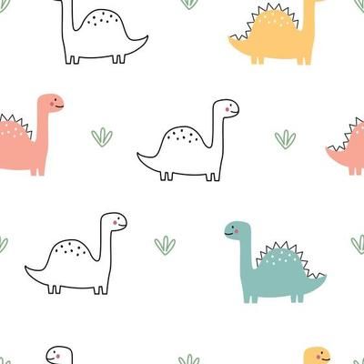 Kids Fabric Prints, Animal Background, Children Style, Baby Live, Nursery Patterns, Nursery Decals, Print Design Pattern, Creative Content, Dinosaur Pattern