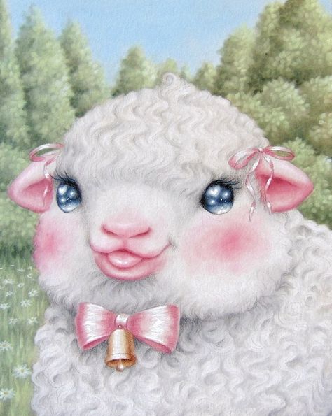 TrashKittyArt - Etsy Saint Paul, Sheep, Digital Prints, Etsy Uk, Pink, Art