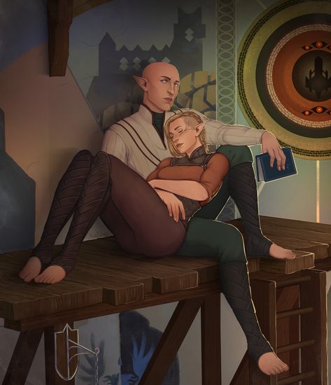 A Moment of Calm, Nura Max on ArtStation at https://www.artstation.com/artwork/o2EnZB Dragon Age Elf, Dragon Age Inquisition Solas, Dragon Age Solas, Dragon Age 4, Solas Dragon Age, Dragon Age Romance, Dragon Age Characters, Dragon Age Games, Dragon Age Series