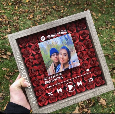 Order yours today! Check out our IG @araceli.creations_ Template Music, Shadow Box Ideas, Shadow Box Gifts, Flower Shadow, Paper Flower Art, Custom Shadow Box, Birthday Gifts For Boyfriend Diy, Happy Birthday Template, Flower Shadow Box