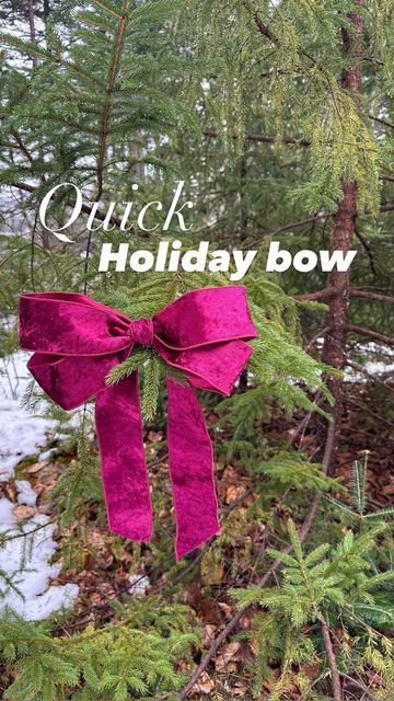 Four Loop Bow How To Make, Tie A Big Bow With Ribbon, Bows With Wired Ribbon Diy, How To Make Bow For Tree Topper, Outdoor Christmas Bows Diy, Large Bow Tree Topper Diy, Wire Edge Ribbon Bow Tutorial, How To Tie A Bow For Christmas Tree, How To Tie A Large Bow