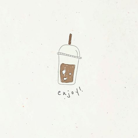 Coffee Sketch, Cup Illustration, Ipad Widgets, Coffee Doodle, Ice Cup, Doodle Style, Ice Coffee, Iced Coffee Cup, Coffee Coffee