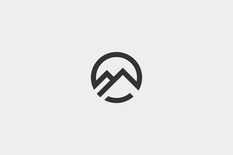 Mountains circle logo by maximesimeon on @creativemarket Logo Montagne, Logo Sketch Design, Tent Logo, Peak Logo, Minimalist Mountain, Mountain Logo, Church Logo, Mountain Illustration, Mountain Logos