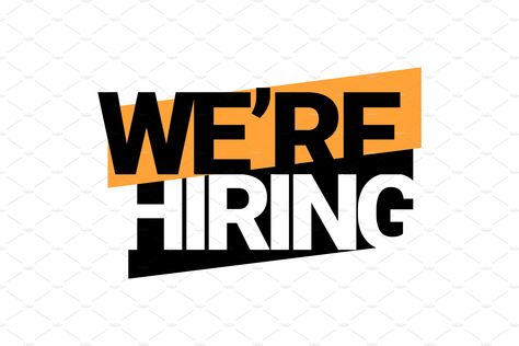 We're hiring. Advertising campaign by Sunny on @creativemarket Business Career, We're Hiring, Background White, Book Ideas, Advertising Campaign, Resolution, Signs, Quick Saves, Design