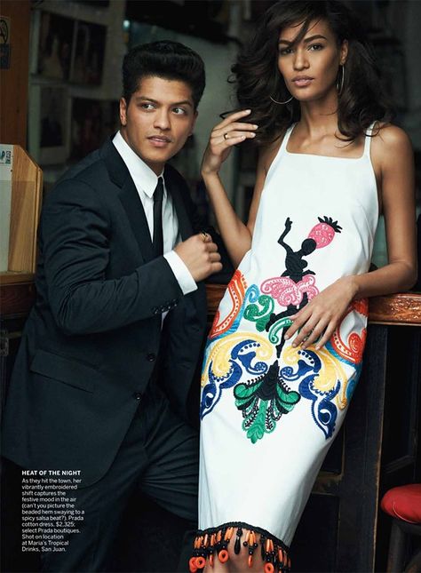 La Isla Bonita | Joan Smalls & Bruno Mars by Peter Lindbergh for Vogue US June 2011 Mars Photoshoot, Peter Lindbergh, Joan Smalls, Vogue Us, Bruno Mars, Vogue Magazine, A Magazine, Black Beauty, Vanity Fair