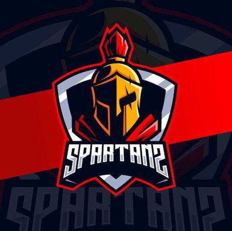 Spartan mascot esport logo design | Premium Vector #Freepik #vector #spartan-logo #mascot-logo #esport-logo #gaming-mascot Sparta Logo, Esport Logo Design, Spartan Logo, Warrior Logo, Knight Logo, Viking Logo, Gear Logo, Sport Shirt Design, Helmet Logo