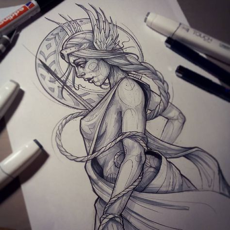 //Freya/shades// #sketch #tattoosketch #customsketch #lines #linework #mythology #nordic #goddess #freya #nightshift #nightowlin #katiberinkey Goddess Sketch, Freya Goddess, Valkyrie Tattoo, Beautiful Pencil Drawings, Goddess Tattoo, Norse Tattoo, Nordic Tattoo, Mythology Tattoos, Viking Tattoos