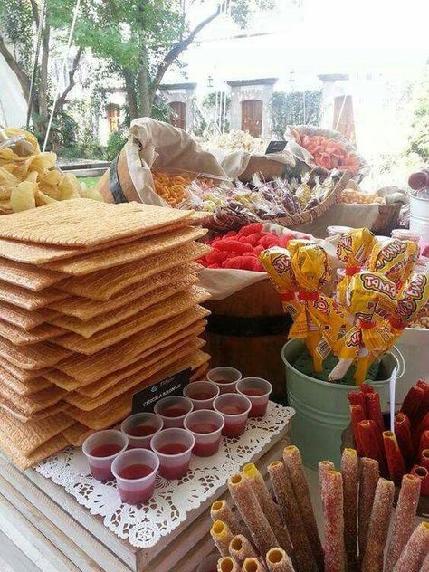 Fiesta Charra Snack Bar Mexican Baby Shower, Mexican Birthday Parties, Mexican Babies, Mexican Party Decorations, Mexican Snacks, Mexican Fiesta Party, Fiesta Birthday Party, Mexican Birthday, Mexican Candy