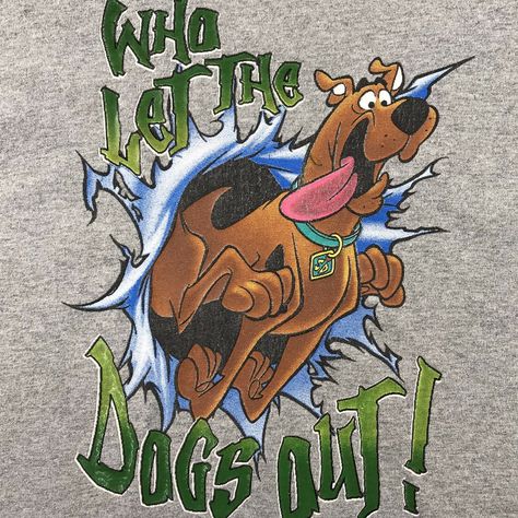 Vintage Y2K Scooby Doo Who Let The Dogs Out T-Shirt RARE VTG 2006 Youth Large 4 Scooby Tattoo, Scooby Doo Quotes, Scooby Dog, Shaggy And Velma, Scooby Doo Cartoon Network, Tufting Rugs, Adidas Wallpaper, Happy Easter Pictures, Scooby Doo Dog