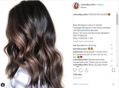 CT HAIR ARTIST on Instagram: “CHOCOLATE GLAZED🍩 . . . Base @oligopro calura 3 neutral Foilayage @oligopro cool tone protected with @brazilianbondbuilder Gloss 1 (to…” - Google Chrome - Gyazo Chocolate Glazed Hair, Glazed Hair, Hair Artist, Chocolate Glaze, Artistic Hair, Google Chrome, Artist On Instagram, Cool Tones, Visual Communication