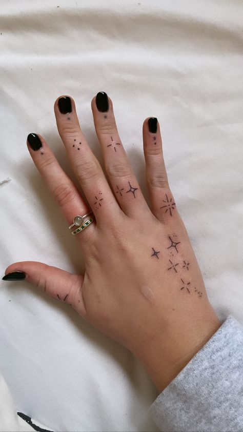 Tattoo With Sparkles, Sparkle Tattoo Ideas, Sparkle Tattoo, Script Tattoo, Tattoo Inspo, Hand Tattoos, Small Tattoos, Tatting, Tattoo Ideas