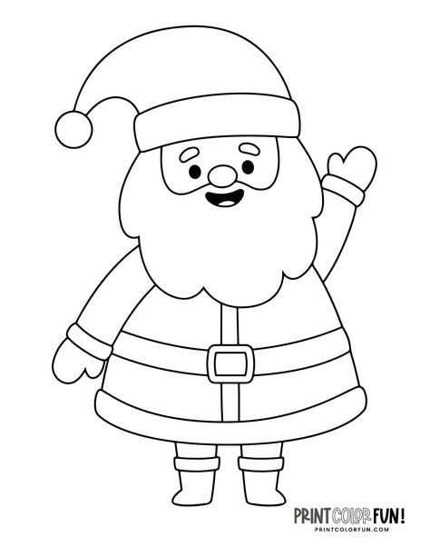 Santa Claus Pictures Printables, Santa Claus For Coloring, Santa Claus Printables Free, Santa Clause Drawings For Kids, Santa Craft Preschool, Santa Claus Drawing For Kids, Toddler Christmas Painting, Santa Claus Pictures Image, Santa Claus Template