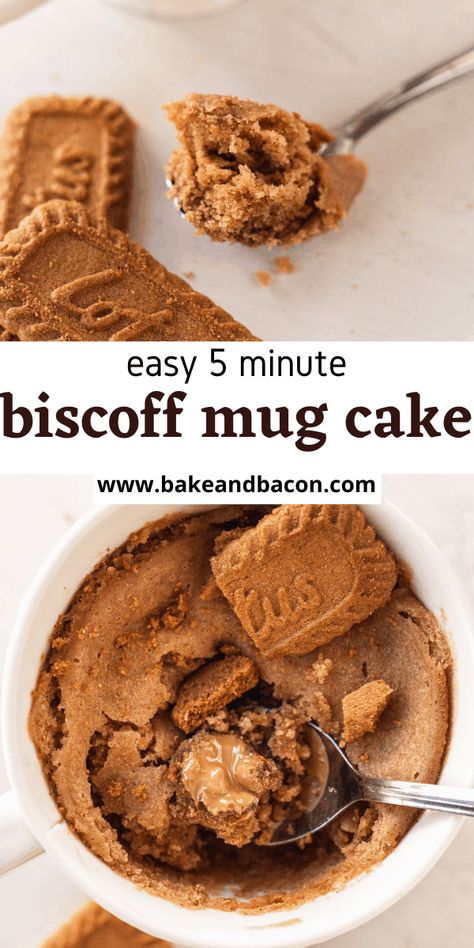 Biscoff Mug Cake Microwave, Cookie Butter Mug Cake, Biscoff Desserts Easy, Biscoff Spread Ideas, Recipes With Biscoff Spread, Healthy Biscoff Recipe, Easy Biscoff Desserts, Biscoff Spread Recipes, Tiramisu Recipe From Scratch