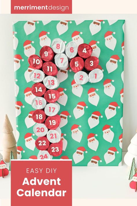 Make a candy cane Christmas countdown with me! This easy DIY advent calendar idea is quick to make with craft supplies that you likely already have at home. Grab your kids to make this Christmas craft together! Candy Cane Advent Calendar, Candy Cane Diy, Easy Diy Advent Calendar, Red Tissue Paper, Advent Calendars For Kids, Handmade Candy, Christmas Countdown Calendar, Toilet Paper Rolls, Candy Cane Christmas