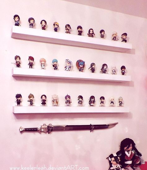 Nendoroid Display, Anime Display, Place Holders, Otaku Room, Place Holder, Game Calls, Jojo Anime, Kawaii Room, Nerd Stuff