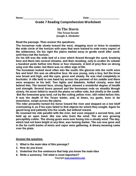 Seventh Grade Reading Worksheets 7th Grade Writing, 7th Grade Reading, Middle School Reading Comprehension, 8th Grade Reading, Reading Comprehension Practice, Ela Worksheets, 7th Grade Ela, Reading Lesson Plans, 6th Grade Reading