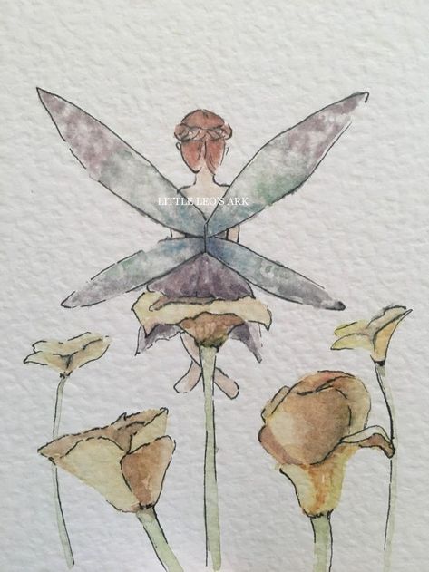 Fairy Prints, Fairy Sketch, Musk Mallow, Watercolour Nursery Art, Enchanted Woodland, Magical Woodland, Mallow Flower, Fairy Paintings, Fairy Drawings