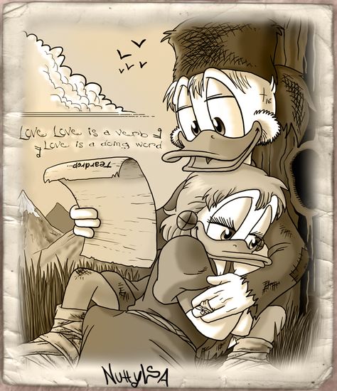 Scrooge McDuck and Goldie, the love of his life. Scrooge And Goldie, Ducktales Scrooge, Dagobert Duck, Donald And Daisy Duck, Walt Disney Characters, Uncle Scrooge, Childhood Characters, Disney Ducktales, Cartoon Disney