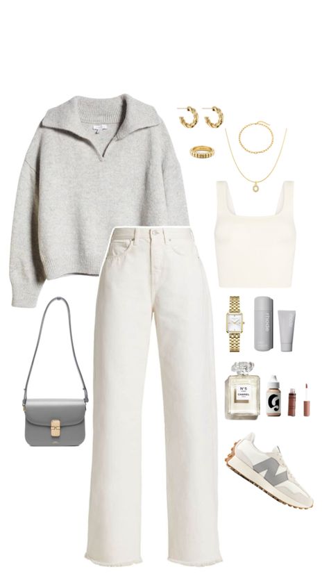 Spring outfit idea, fashion inspiration, motivation, grey sweater, white straight jeans, new balance shoes, grey handbag, accessories, golden jewells
#ad #sponsored #affiliate
Pullover - https://amzn.to/3JIK15z
Jeans - https://amzn.to/3JCNCCd
Top - https://amzn.to/4a3ULqg
Shoes - https://amzn.to/49YmtV0
Bag - https://amzn.to/3UCgXmw
Accessories - https://amzn.to/4aTZuM7
https://amzn.to/3WiA8mP
https://amzn.to/3WiAb1Z
https://amzn.to/3Wggt6U
https://amzn.to/44fGB3Z
https://amzn.to/4dgwks7 Grey And Jeans Outfit, White Straight Leg Jeans Outfits Winter, White Denim Outfit Winter, Outfits With White Bag, Outfit With Jeans Winter, Outfit With Straight Jeans, Outfit Jean Blanc, White Straight Leg Jeans Outfits, Grey And White Outfits