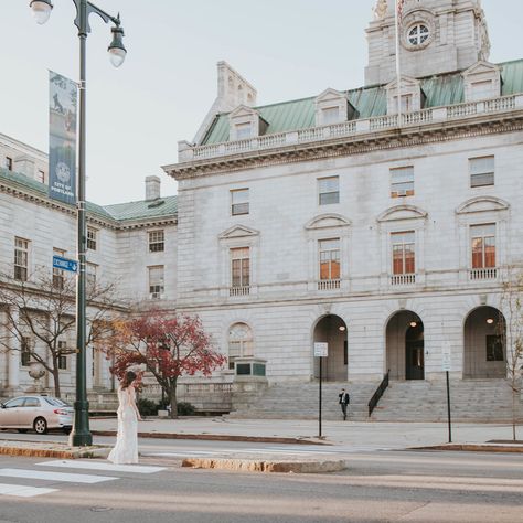 Portland Maine City Hall Wedding, Diy Arbour, Marble Staircase, City Hall Elopement, City Elopement, Portland City, Unity Ceremony, Catskill Mountains, Wedding Themes Fall