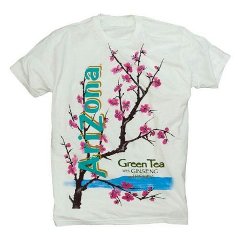 Love Green Tea Aesthetic, Arizona Green Tea, Air Force One Shoes, Tea Aesthetic, Silly Shirt, Chinese Aesthetic, Tea Shirt, Aesthetic Shirt, Aesthetic Shirts