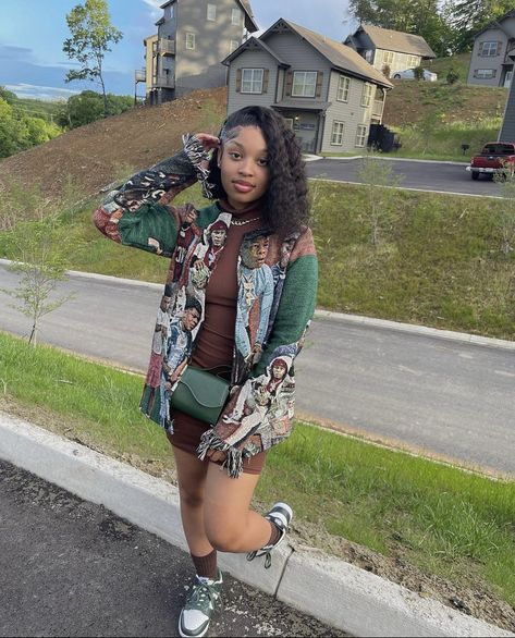 Tapestry Set Outfit, Tapestry Outfit Black Women, Tapestry Outfit Ideas, Fly Birthday Outfits Winter, Shein Outfits Plus Size, Tapestry Outfit, Fly Birthday Outfits, Shein Outfits Black Women, Memorial Outfits