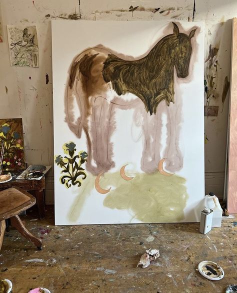 Art Folder, 가을 패션, A Horse, Art Paint, Pretty Art, 그림 그리기, Painting & Drawing, New Art, Animal Art