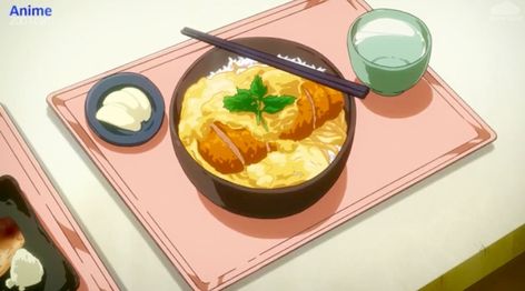 Katsudon Aesthetic, Free Dive To The Future, Gifs Png, Anime Lifestyle, Food Gifs, Gifs Anime, Japanese Food Illustration, Food Illustration Design, Free Dive