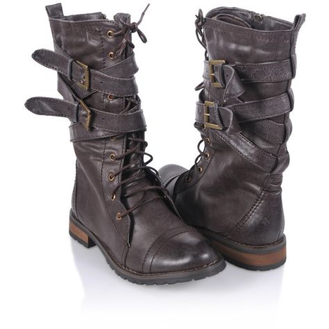 Buckle-Up Combat Boots ($36) ❤ liked on Polyvore featuring shoes, boots, botas, zapatos, women, mid-calf boots, buckle boots, lacing combat boots, combat boots and forever 21 boots Boots With Straps, Drawing Outfits, Lace Combat Boots, Man Dress Design, Military Style Boots, Military Combat Boots, Army Boots, Low Heel Boots, Lace Up Combat Boots