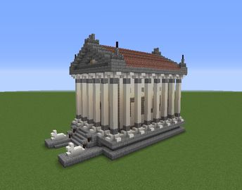 Greek Temple 1 - GrabCraft - Your number one source for MineCraft buildings, blueprints, tips, ideas, floorplans! Minecraft Temple, Greek Buildings, Brutalism Architecture, Greek Temple, Sci Fi Environment, Minecraft Room, Minecraft Construction, Minecraft Survival, Aesthetic Space