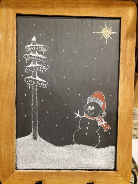 Christmas Blackboard Ideas, Snowman Chalkboard Art, Winter Chalkboard Art, Chalkboard Snowman, Winter Chalkboard Ideas, Blackboard Ideas, Specials Board, Blackboard Chalk, Northern Star