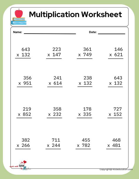 Big Multiplication Problems Worksheet | FREE Download Check more at https://kto5education.com/big-multiplication-problems-worksheet/ Multiplication Sheets 3rd Grade, Grade 5 Multiplication Worksheets, Multiplication Sheets, Class 4 Maths, Long Multiplication, Multiplication And Division Worksheets, Mental Maths Worksheets, 4th Grade Math Worksheets, Grade 6 Math