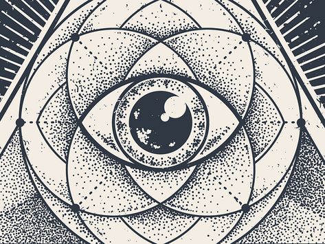 Sacred Geometry Eye, Sacred Geometry Art Mandalas, Spiritual Eyes, Tatoo Inspiration, Sacred Geometry Patterns, Sacred Geometry Symbols, Sacred Geometry Tattoo, Geometry Tattoo, Sacred Geometry Art