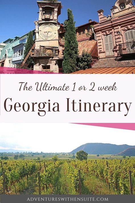 This post has everything you need to create your perfect Georgia itinerary. Includes information on when to go, the most beautiful places to visit as well as how to get around. Georgia Itinerary, Azerbaijan Travel, Travel Georgia, Visit Georgia, Most Beautiful Places To Visit, Georgia Country, Sea Resort, Georgia Travel, Stay Overnight