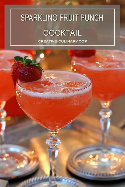 With fresh fruit and minimal sugar, this Sparkling Fruit Punch Cocktail is perfect for everyone, sans the addition of Prosecco, the kids and teetotalers will love it too! Punch With Champagne, Fruit Punch Cocktail, Christmas Beverages, Prosecco Punch, Thanksgiving Punch, Progressive Dinner, Punch Cocktails, Broiled Chicken, Peach Jam