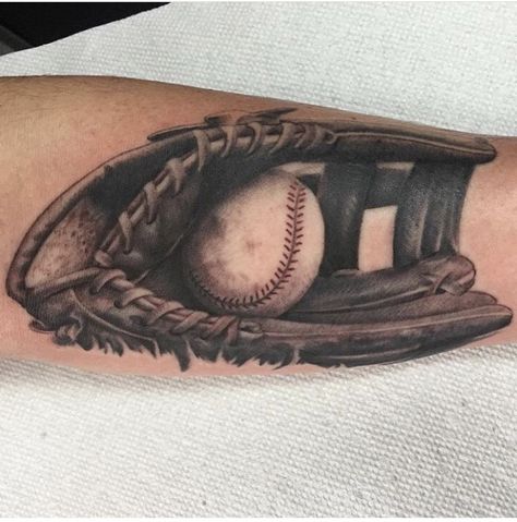 Baseball Glove Tattoo, College Roomate, Gloves Drawing, Baseball Tattoo, Crown Tattoos, Baseball Tattoos, Baseball Gloves, Baseball Catcher, Earth Illustration