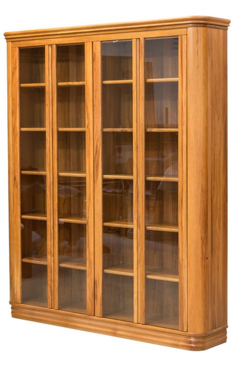 Riviera 1600 x 1900mm Bookcase Glass Doors Wooden Bookshelf With Glass Door, Library Glass Doors, Book Shelves With Glass Doors, Book Shelf With Glass Doors, Book Case With Glass Doors, Diy Glass Cabinet Doors, Bookshelves With Glass Doors, Glass Door Bookshelf, Bookcase Glass Doors