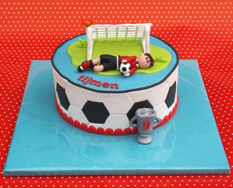 Soccer Soccer Cakes, Soccer Birthday Cakes, Sports Cake, Goal Keeper, Soccer Cake, Dad Birthday Cakes, Sweet 16 Birthday Cake, Sport Cakes, 16 Birthday Cake