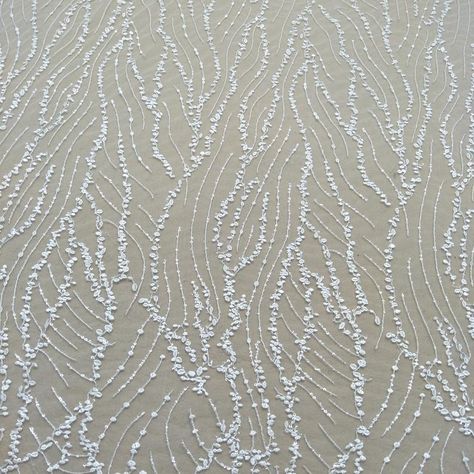 Stripe Embroidery, Wholesale Fabric Suppliers, Beaded Mirror, Ivory Lace Wedding Dress, Beaded Lace Fabric, Bridal Lace Fabric, Bridal Dresses Lace, Tulle Flowers, Beaded Tulle